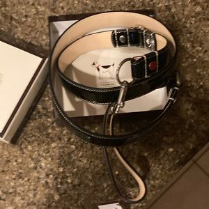 Coach black dog leash. Brand new!